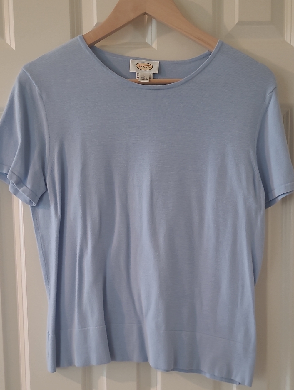 Talbots Pale Blue Short-Sleeve Crewneck Tee